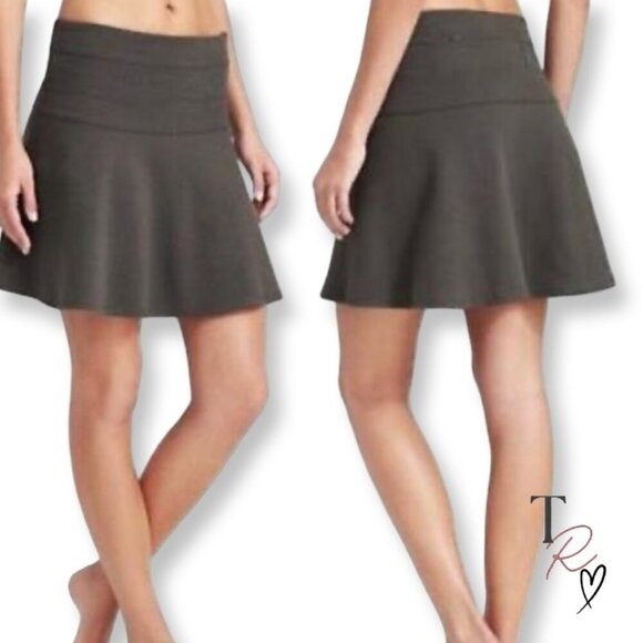 Athleta Skyose Ponte Twill Casual Golf Tennis Sporty Mini Skirt Grey Size 6 Tall - Picture 1 of 11
